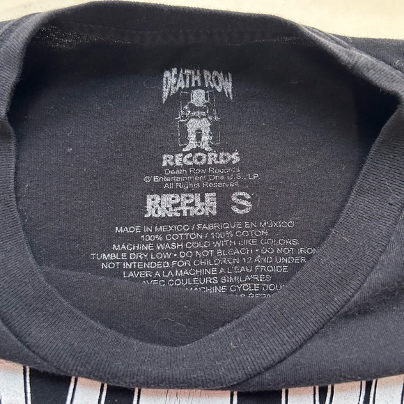 Death Row Records logo print long sleeve T-shirt, used good condition - Picture 3 of 8